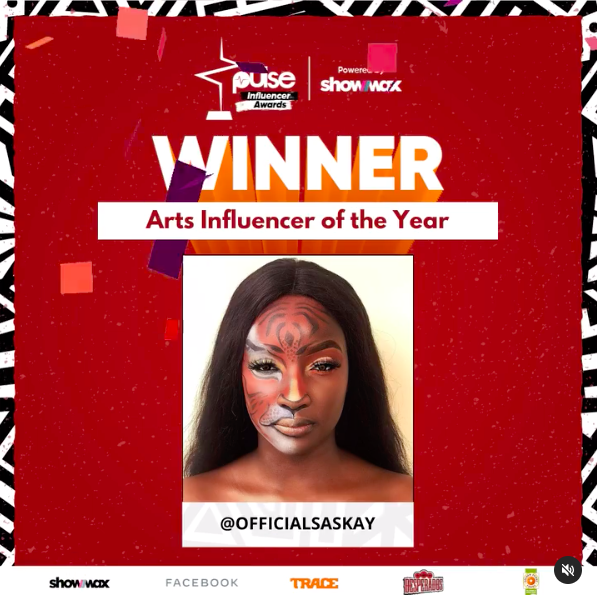 Saskay Bags 2021 Arts Influencer of the Year By Pulse